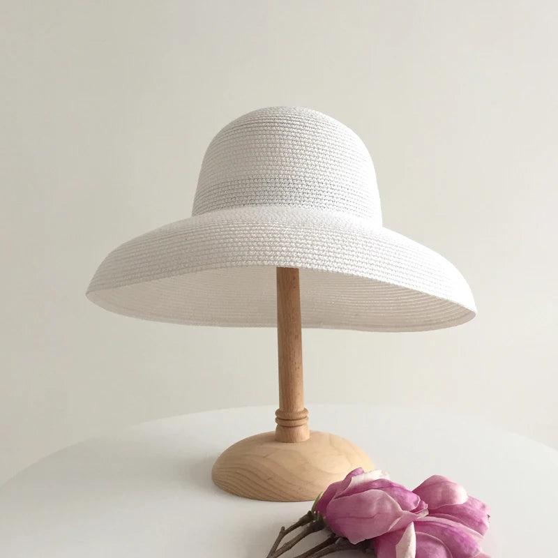 Summer UV Protection Sun Hat - Lightweight Breathable Polyester Wide Brim