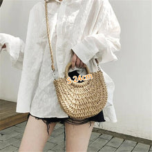 Casual Rattan Shoulder Bag - Top Quality Straw Zipper Pocket Artisan Design