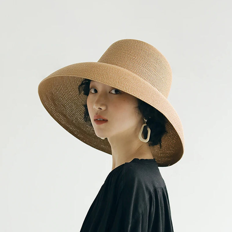 Summer UV Protection Sun Hat - Lightweight Breathable Polyester Wide Brim