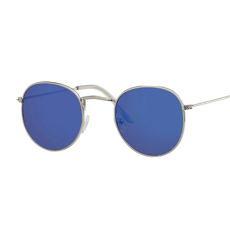 Retro Oval Mirror Sunglasses - UV400 Acrylic Alloy Frame Timeless Design