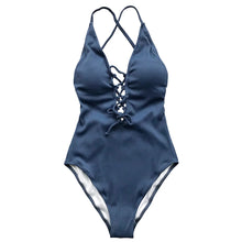 Backless Deep V-Neck One-Piece Swimsuit - Lightweight Spandex Best Seller