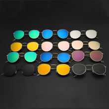 Retro Oval Mirror Sunglasses - UV400 Acrylic Alloy Frame Timeless Design