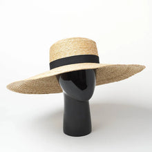 Big Brim Straw Hat - Classic Solid Pattern Adjustable 18cm Brim Style