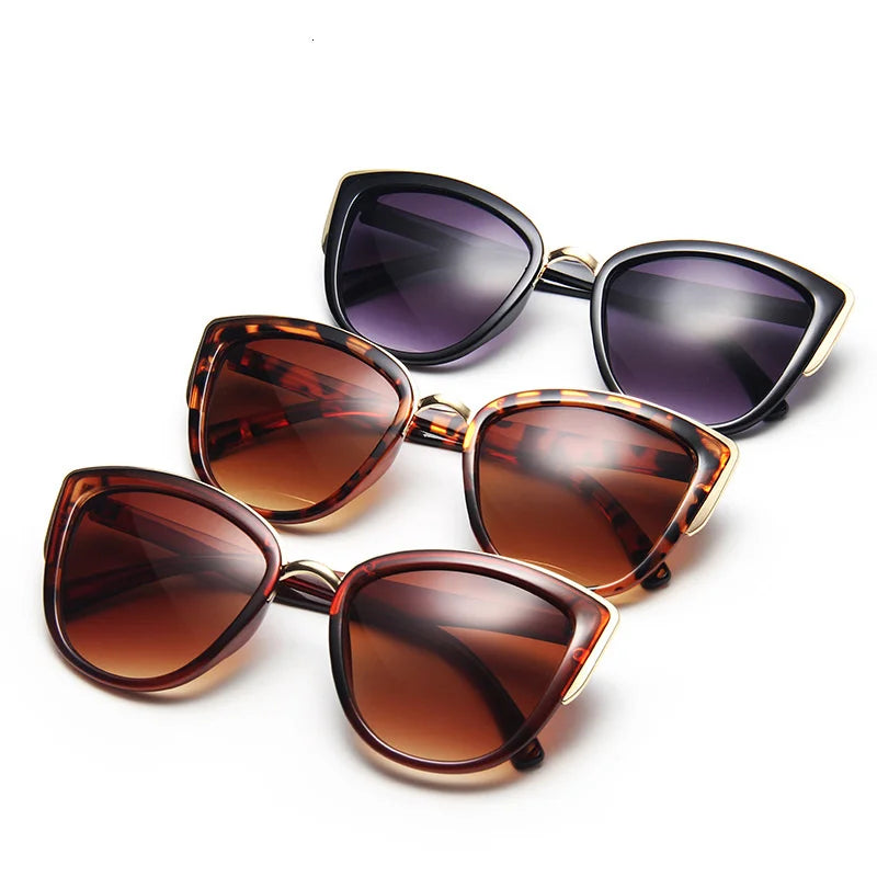 Stylish Ladies Sunglasses - UV400 Gradient Lightweight Plastic Frame