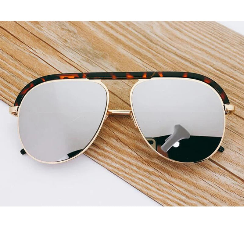 Designer Oversized Sunglasses - Polycarbonate Mirror Alloy Frame 60mm