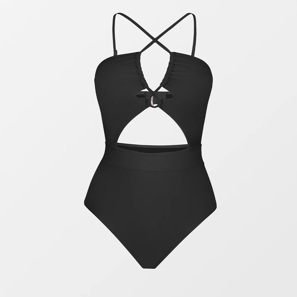 Cut-Out One-Piece Backless Swimsuit - Premium Spandex Daring Design