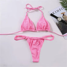 Push Up Halter Bikini - Silky-Smooth Nylon Premium Padded Design
