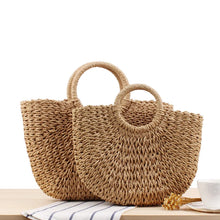 Casual Rattan Shoulder Bag - Top Quality Straw Zipper Pocket Artisan Design