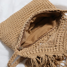 Fashion Woven Hollow Shoulder Crossbody Bag - Cotton Polyester Artisan Design