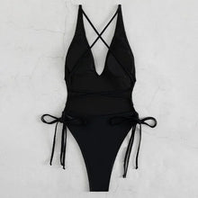 One-Piece High Cut Swimwear - Polyester Spandex Leg-Lengthening Design