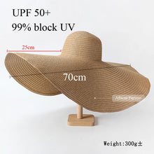 Foldable Oversized Sun Hat - 25cm Wide Brim Breathable Paper Travel Design