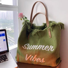 Casual Canvas Large Tote Bag - Cotton Polyester Solid Spacious Design