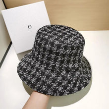 White Black Plaid Bucket Hat - Eco-Friendly Natural Material Classic Style