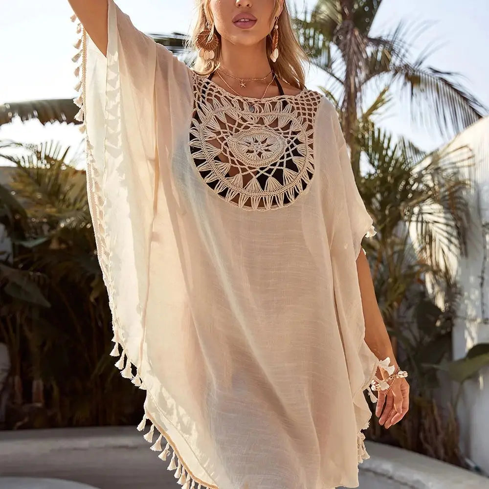 Sunflower Bikini Cover Up - Acrylic Cotton Perfect Fit Vibrant Design