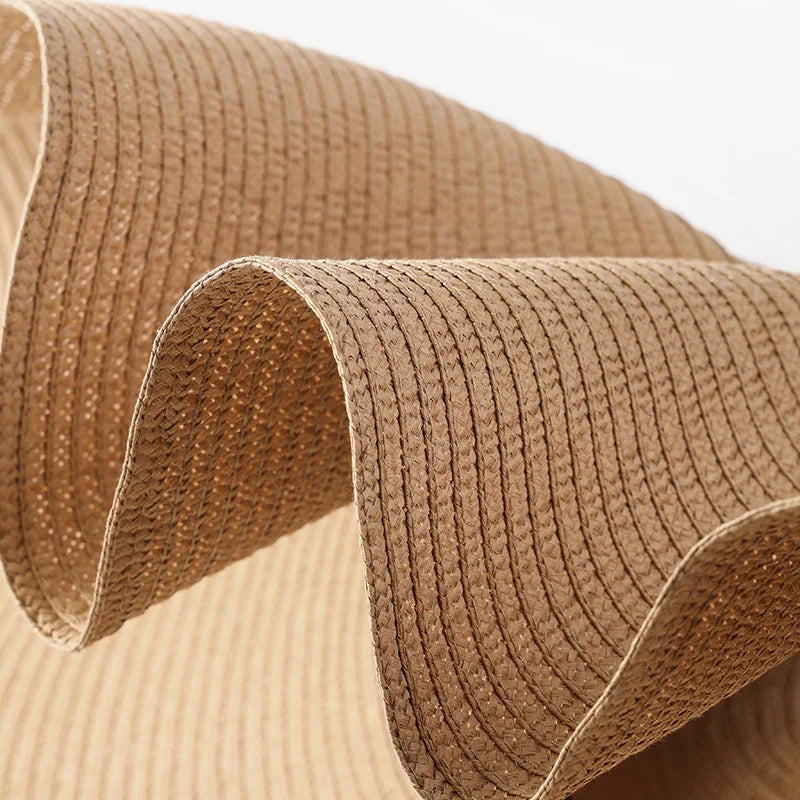 Foldable Oversized Sun Hat - 25cm Wide Brim Breathable Paper Travel Design