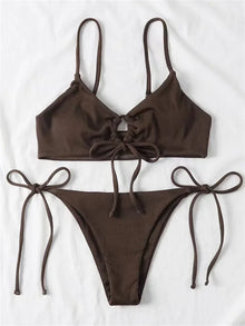 Brazilian Low-Waist Swimsuit - Wire-Free Polyester Spandex Daring Design