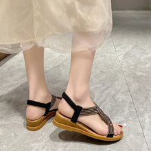Bohemian Style Platform Sandals - Soft Flock Artisan Summer Design
