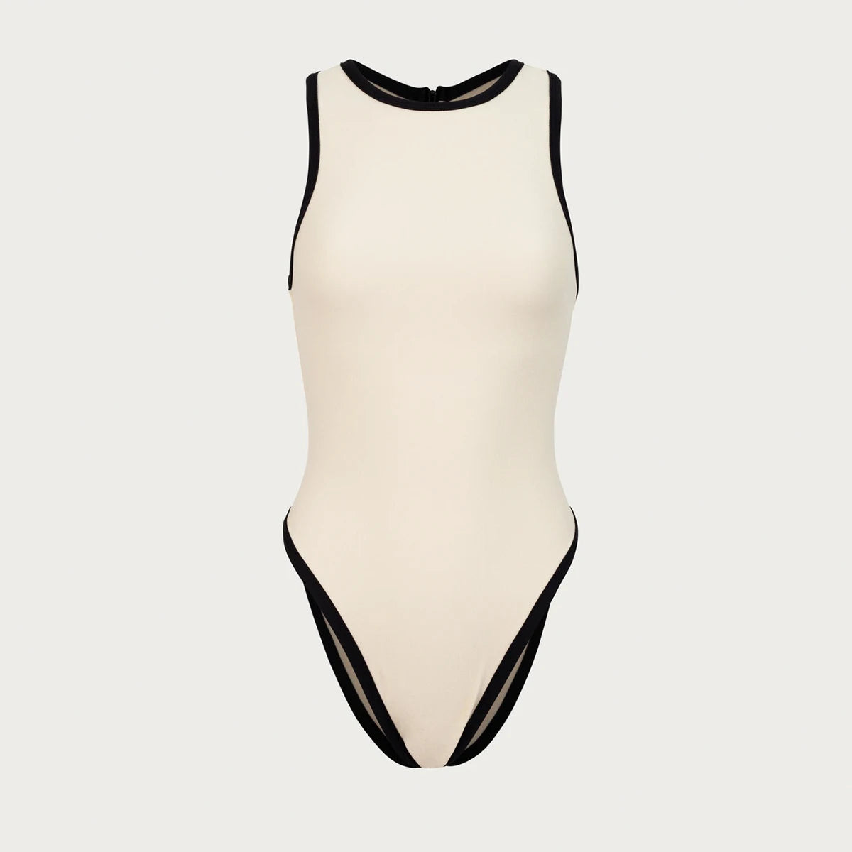 Sexy Solid Monokini Swimsuit - Spandex High-Leg Elegant Silhouette