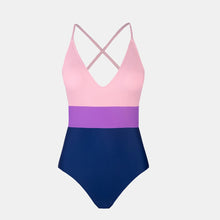 V-Neck Printed One-Piece Swimwear - Soft Breathable Fabric Blend