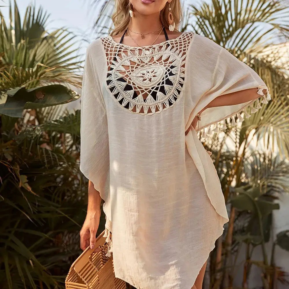 Sunflower Bikini Cover Up - Acrylic Cotton Perfect Fit Vibrant Design
