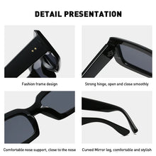 Retro Small Rectangle Sunglasses - Gradient Anti-Reflective UV400 Design