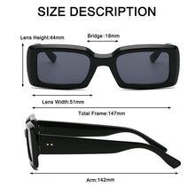 Retro Small Rectangle Sunglasses - Gradient Anti-Reflective UV400 Design