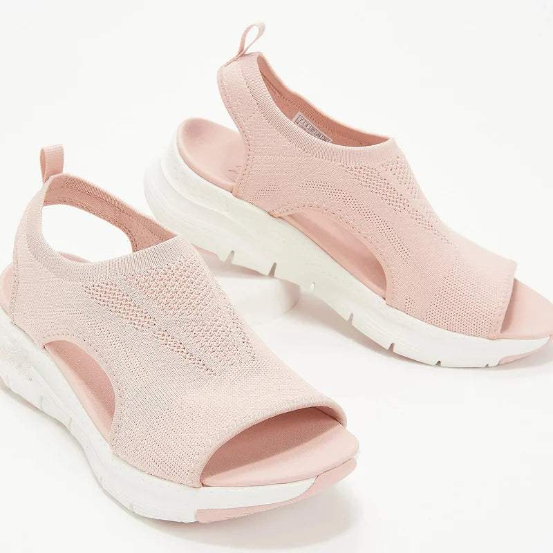 Summer Beach Sandals - Microfiber Platform Rubber Outsole Elegant Design