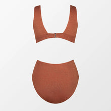 Shiny Plunge Cutout One-Piece Swimsuit - Spandex Polyester Figure-Enhancing